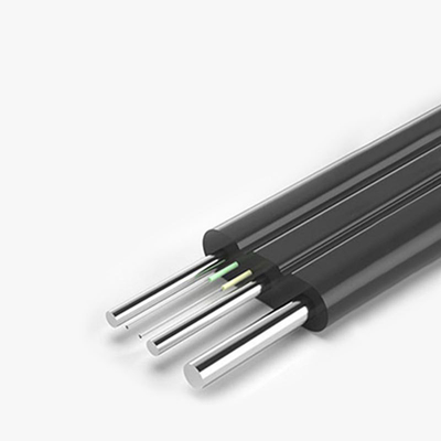 Outdoor FTTH Drop Cable GJYXCH 1 Core Fiber Optic Cable G657A1 With Steel Strength Member
