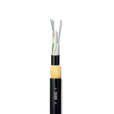 ADSS 48 Core Single Mode Fiber Optic Cable G652D Loose Tube Design PE Outer Jacket for Overhead Power Line Installation