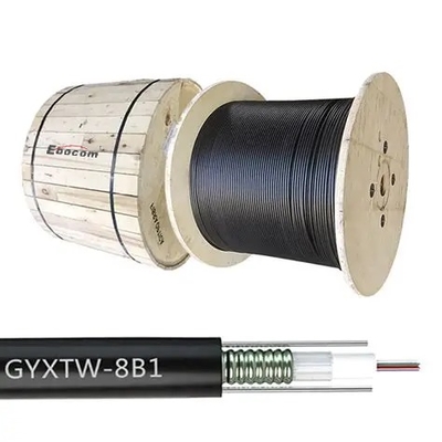 Armored GYXTW Optical Cable 4-12 Core G 652D Single mode FRP Strength Waterproof for Duct Buried