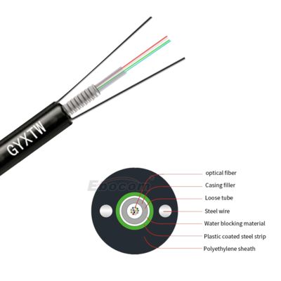 GYXTW 8 Core OM3 Multimode Central Loose Tube Outdoor Fiber Optic Cable