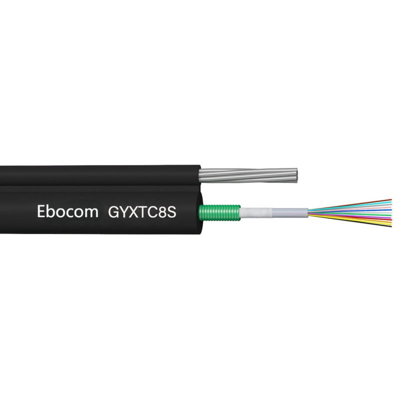 8 Core GYXTC8S Outdoor Aerial Figure-8 Fiber Optic Cable Central Tube ...