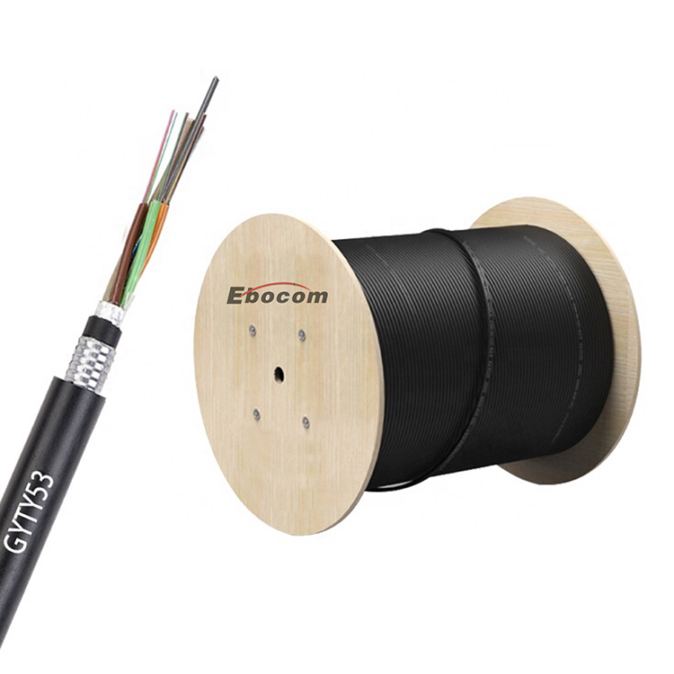Stranded Core Cables Direct Duct GYTY53 Fiber Optic Cable 12 24 36 48 core Stranded laying ...
