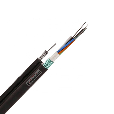 Outdoor Fig8 GYTC8S Steel Wire Fiber Optical Single Mode Cable with Multi Core Black 2 to 96 Core