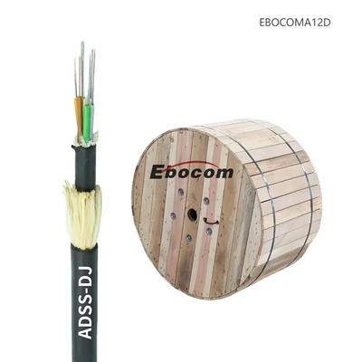 Single mode aerial overhead outdoor ADSS 8 12 core 3km fiber optic cable for sale