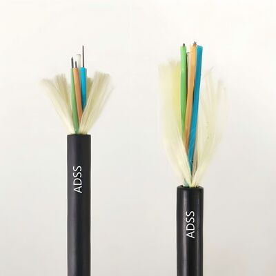 36 Core Single Jacket ADSS Fiber Optic Cable Multi Stranded Loose Tube100m Span