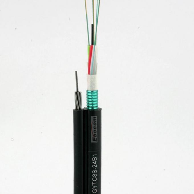 Figure 8 GYTC8S Fiber Optic Cable Self Supporting 12 Core Armored G652D ...